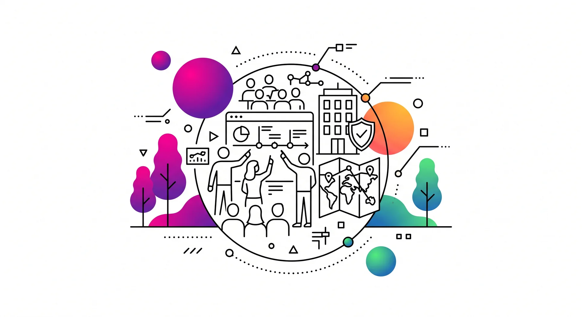 Equipe en collaboration sur les rituels de culture du risque : direction, operationnels et fonctions support ensemble dans une demarche de just culture. Illustration Twist Conseil